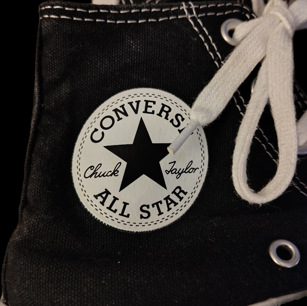 Converse All Star Black and White Platform Shoes